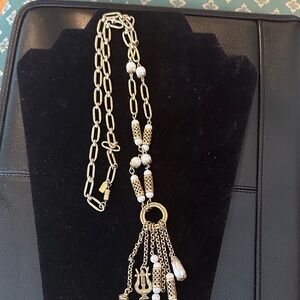 Elegant Gold and Silver Pendant Necklace